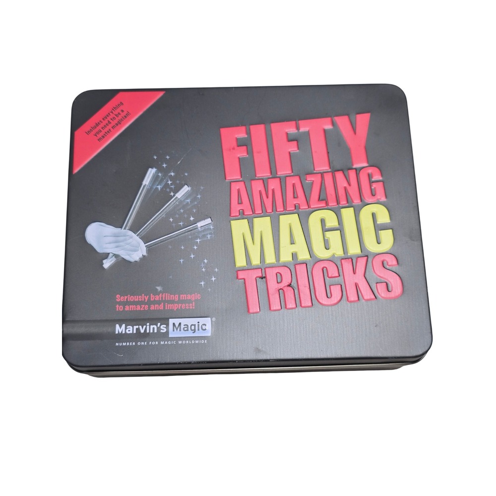Marvin's Magic Fifty Amazing Magic Tricks Collector Tin Set MMT 120 Ages 8+